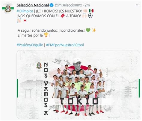 La Selección Mexicana Sub 23 Derrotó 2 Por 0 A Canadá Es Finalista Del Torneo Preolímpico Y