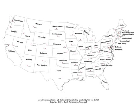 Usa Map States And Capitals Printable Us Capitals Map Printable Images