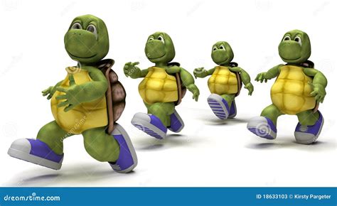 Tortoises Running In Sneakers Stock Photos Image 18633103