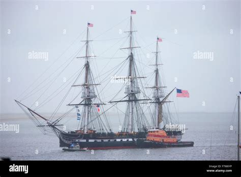 Uss Constitution Historic Ship Ole Iron Sides In Boston Harbor