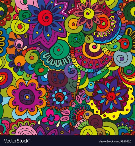 Seamless Colorful Floral Pattern Royalty Free Vector Image