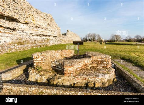 Richborough Roman Castle England 3rd Century Wall Of Saxon Shore Fort