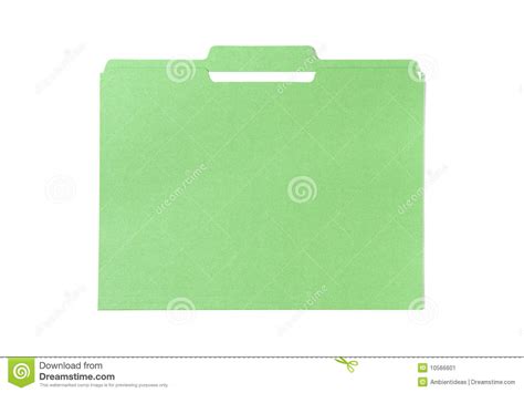 Green Folder Stock Image Image Of Storage File Project 10566601