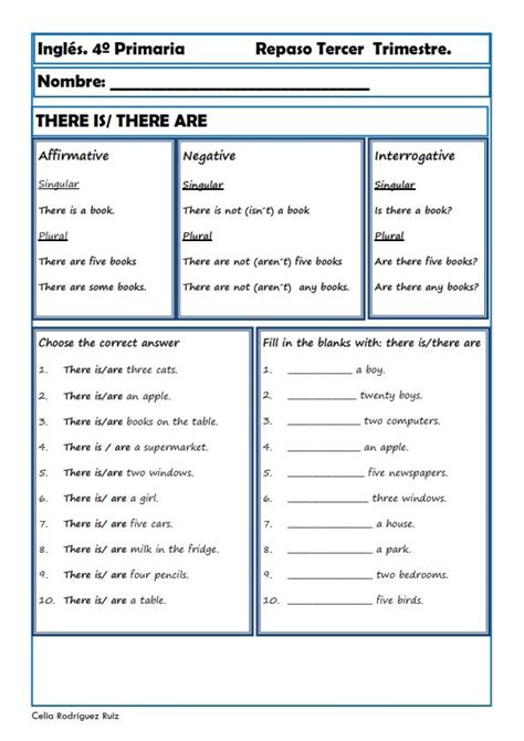 Pide a tus alumnos que cuenten los animales y escriban las frases. Fichas inglés cuarto primaria. Niños de 9-10 años | Fichas ...