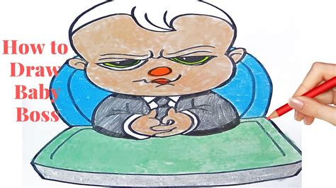 How To Draw The Boss Baby Drawing Tutorial Coloring And Drawing For