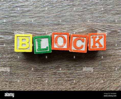 Block Word Made With Toy Wood Blocks Letters Stock Photo Alamy