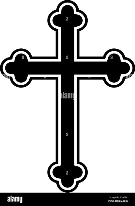 Symbol Of A Church Cross Christianity Religion Symbol Stock Vector