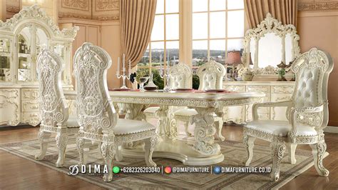 Furniture Jepara Meja Makan Mewah Ukiran Full Luxury Glamourous St 1881