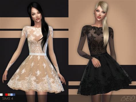 Beo Creations Lace Short Dress • Sims 4 Downloads
