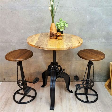 Douglas weathered grey adjustable height bistro table by diamond sofa. Height Adjustable Bar Table/Dining Table/Bistro Table 76cm ...