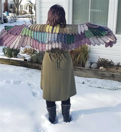 You Can Crochet This Gorgeous Feather Wing Shawl So Youll Always Look