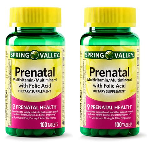 2 Pack Spring Valley Prenatal Multivitamin Multimineral 100 Tablets Each 78742436562 Ebay