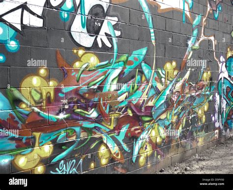 Graffiti Art Wall Montreal Canada Stock Photo Alamy