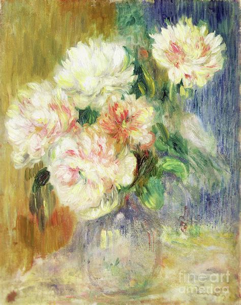 Vase With Peonies By Renoir Painting By Pierre Auguste Renoir Fine