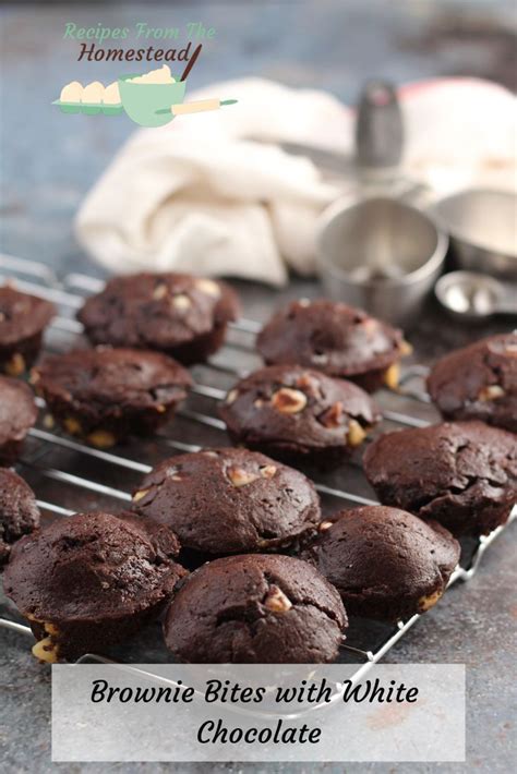 Fudgy Brownie Bites With White Chocolate Hug For Your Belly Recipe