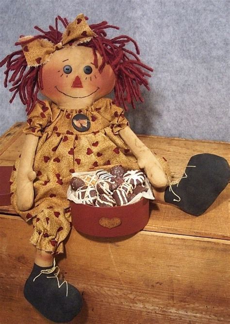 Rp110e Candy Annie Primitive Raggedy Ann Style Doll Sewing Etsy