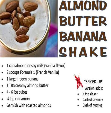 Almond Butter Banana Almond Butter Banana Smoothie Shakes Nutrition