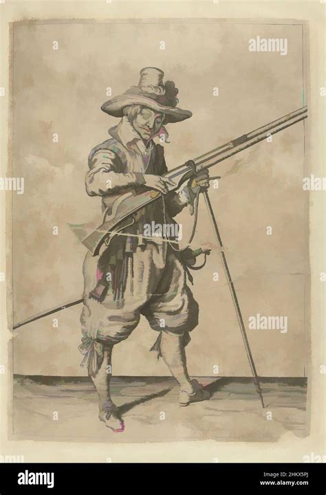 Art Inspired By Soldier On Guard Pressing His Fuse On The Cock Of His Musket No 41 C 1600