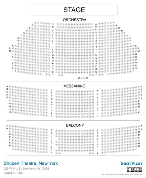 Shubert Theater Nyc Seating Chart Matilda
