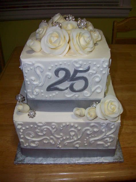 25th anniversary cake