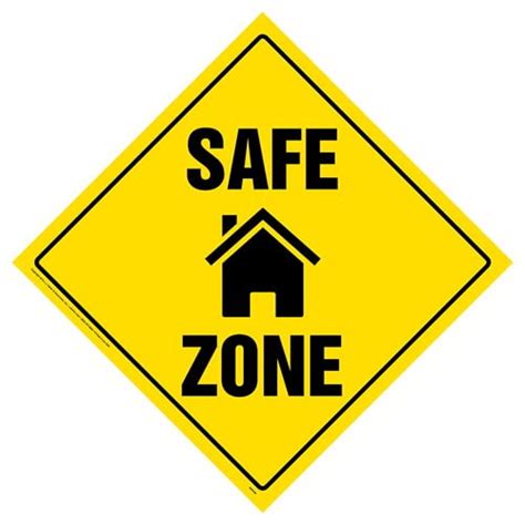 Safe Zone Sign With Icon