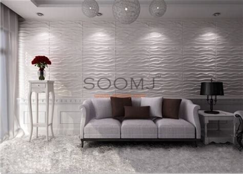 Embossed Effect Decorative 3d Wall Panels Plant Fiber Material
