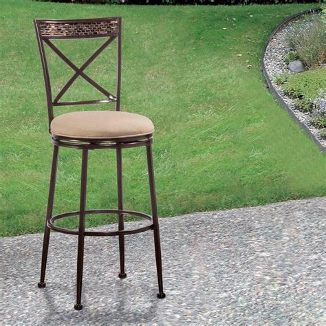 Hillsdale Indooroutdoor Stools Swivel Bar Stool With X Back Lindys