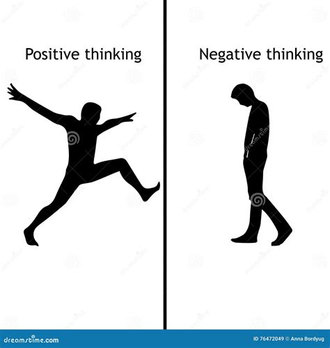 Positive And Negative Thinking Stock Vector Illustration Of Concept