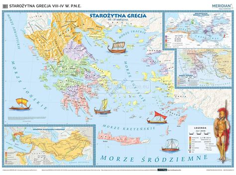 Starożytna Grecja VIII IV w p n e mapa ścienna historyczna