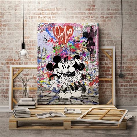 Tableau Mickey Minnie Pop Art Tableau Toile