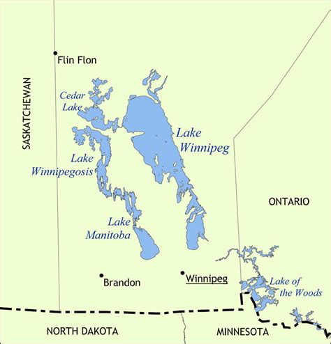 Lake Winnipeg Map Getting On Travel
