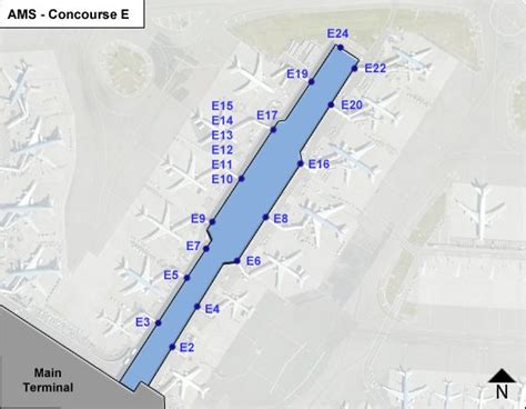 Amsterdam Schiphol Airport Ams Concourse E Map