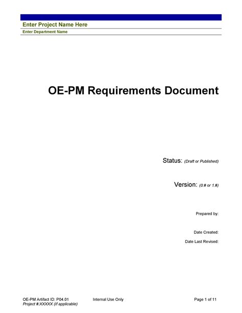 40 Simple Business Requirements Document Templates Templatelab