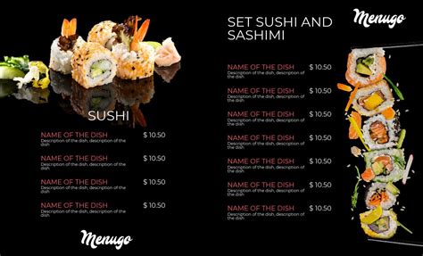 Menugo Sushi Menu Template