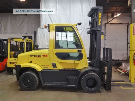 2008 Hyster H155ft 15500lb Dual Drive Pneumatic Forklift Diesel Lift