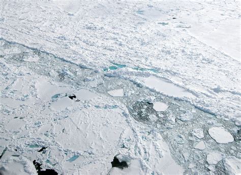 Melting Arctic Sea Ice Aerial Photograph Stock Image E2250256