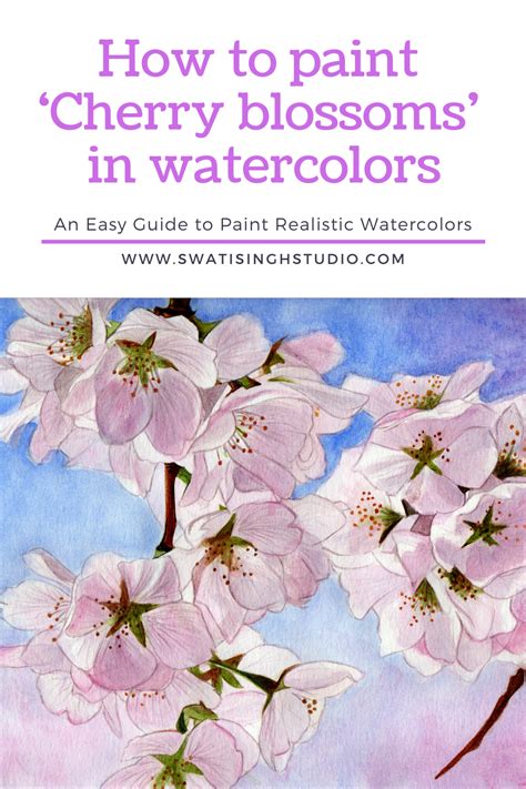Learn How To Paint Realistic Looking Cherry Blossoms In Watercolors