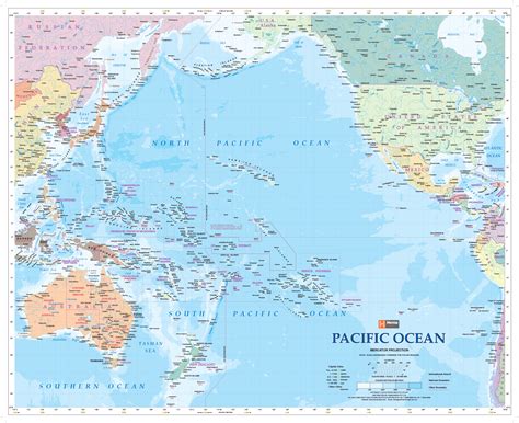 Pacific Ocean Wall Map By Hema Maps Mapsales
