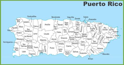 Puerto Rico Municipalities Map Puerto Rico Map Puerto Map