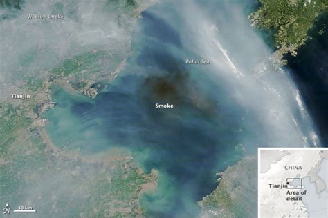 Nasa Satellites Spot The Tianjin Explosions Noxious Plume