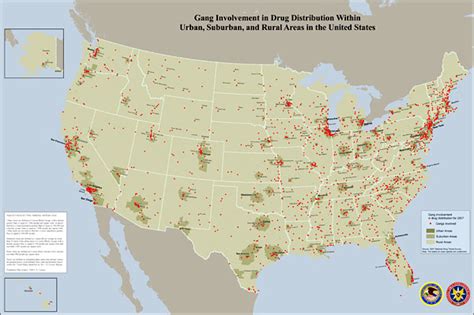 United States Gang Map Tourist Map Of English