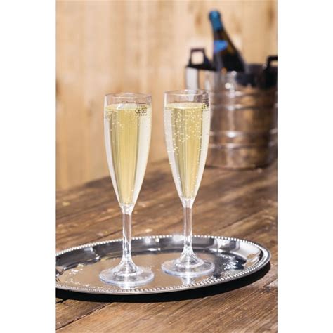 bbp polycarbonate champagne flutes 200ml ce marked at 175ml pack of 12 cg945 buy online at