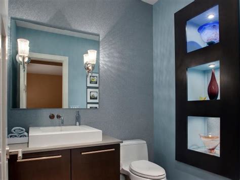 Contemporary Blue Bathroom With Vessel Sink Hgtv