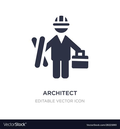 Architect Icon On White Background Simple Element Vector Image