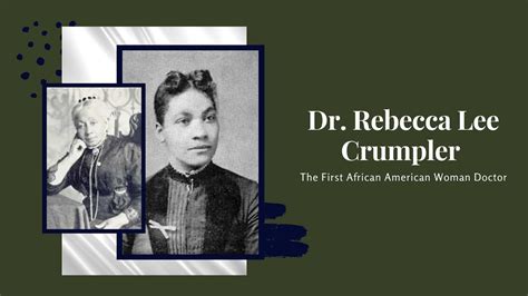 Rebecca Crumpler Story Of The First African American Female Doctor Black History Medical