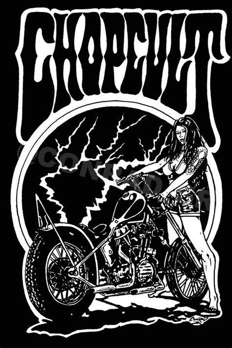 Chopcult Biker Art Motorcycle Artwork Bike Artwork