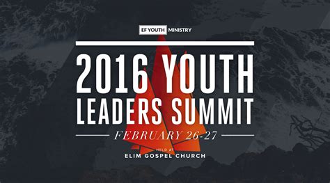 Youth Leader Elim Youth Ministry Graphic Design Visual Communication