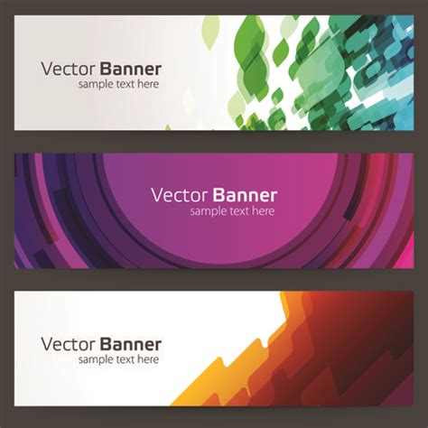 Creative Website Headers Banner Vector Set 03 Header Banner Banner
