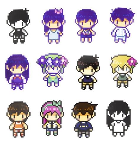 Pixel Art With Different Avatars And Hair Styles For Each Character In The Video Game