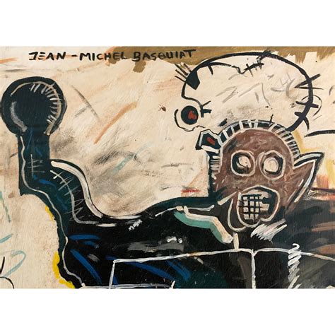 Jean Michel Basquiat Style Abstract Painting Chairish